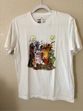 Uniqlo UT Star Wars Graphic Tee - White with Black Print- Medium